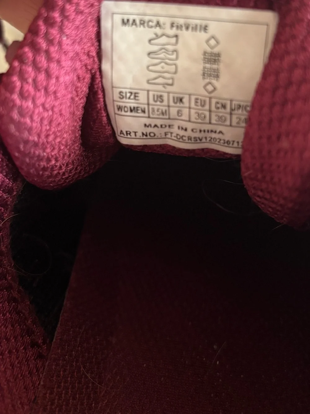 Fitville Burgundy Knit Lace-Up Sneakers 8.5